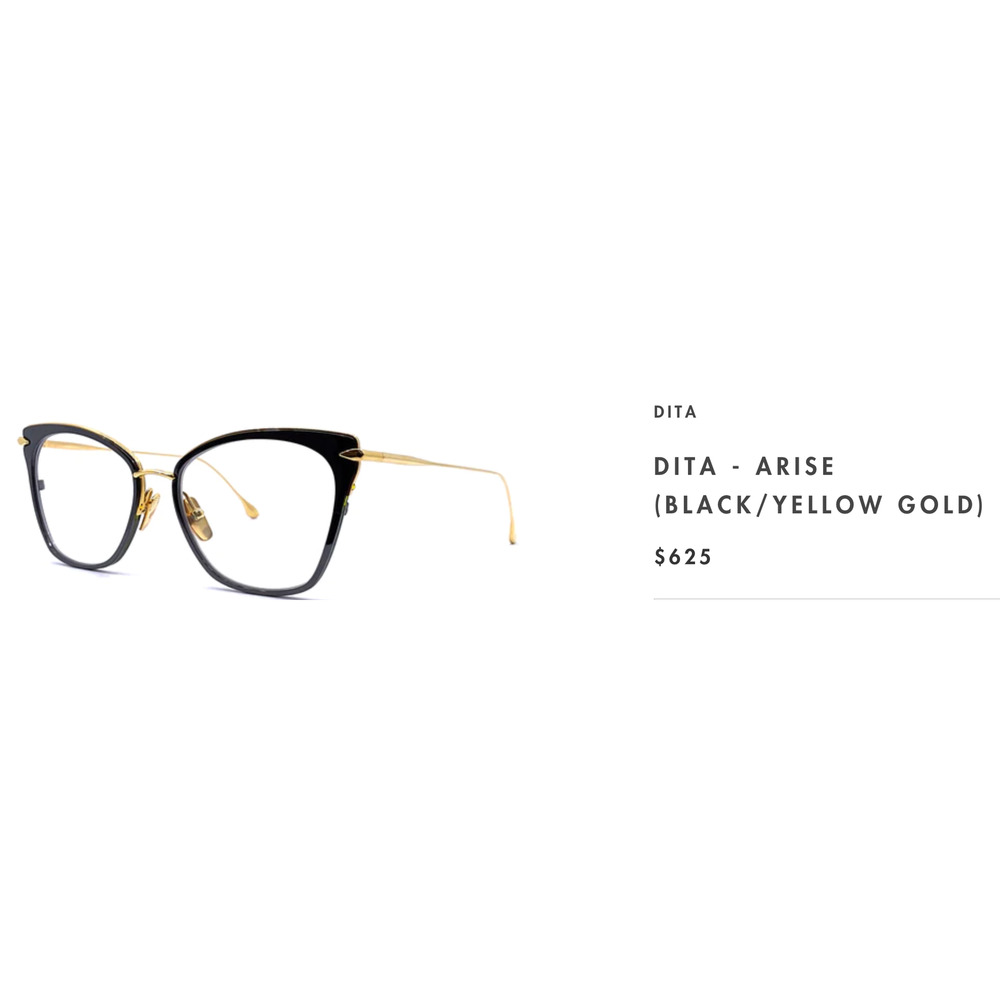RETRO Classic DITA Arise Black Gold 3041A Sz 54 17 41 Worn by Ali Wong